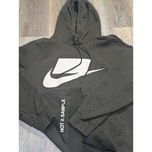 Nike Mens M Olive Green Pullover Hoodie Swoosh Logo "Not A Sample